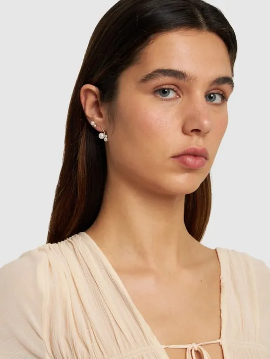 Sophie Bille Brahe   Stellari 14kt gold &amp; pearl mono earring 