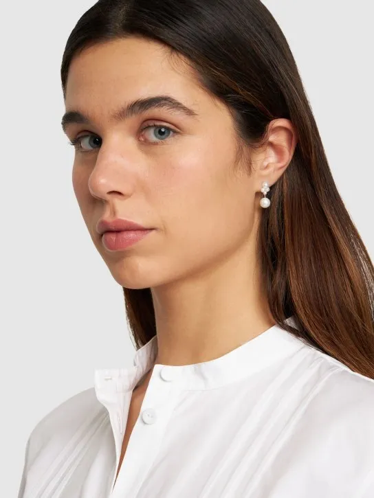 Sophie Bille Brahe   Thyra 14kt gold &amp; pearl mono earring 