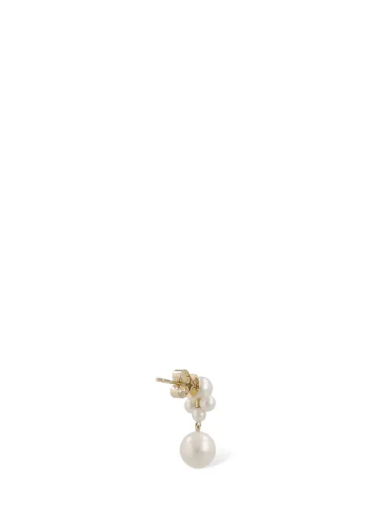 Sophie Bille Brahe   Thyra 14kt gold &amp; pearl mono earring 