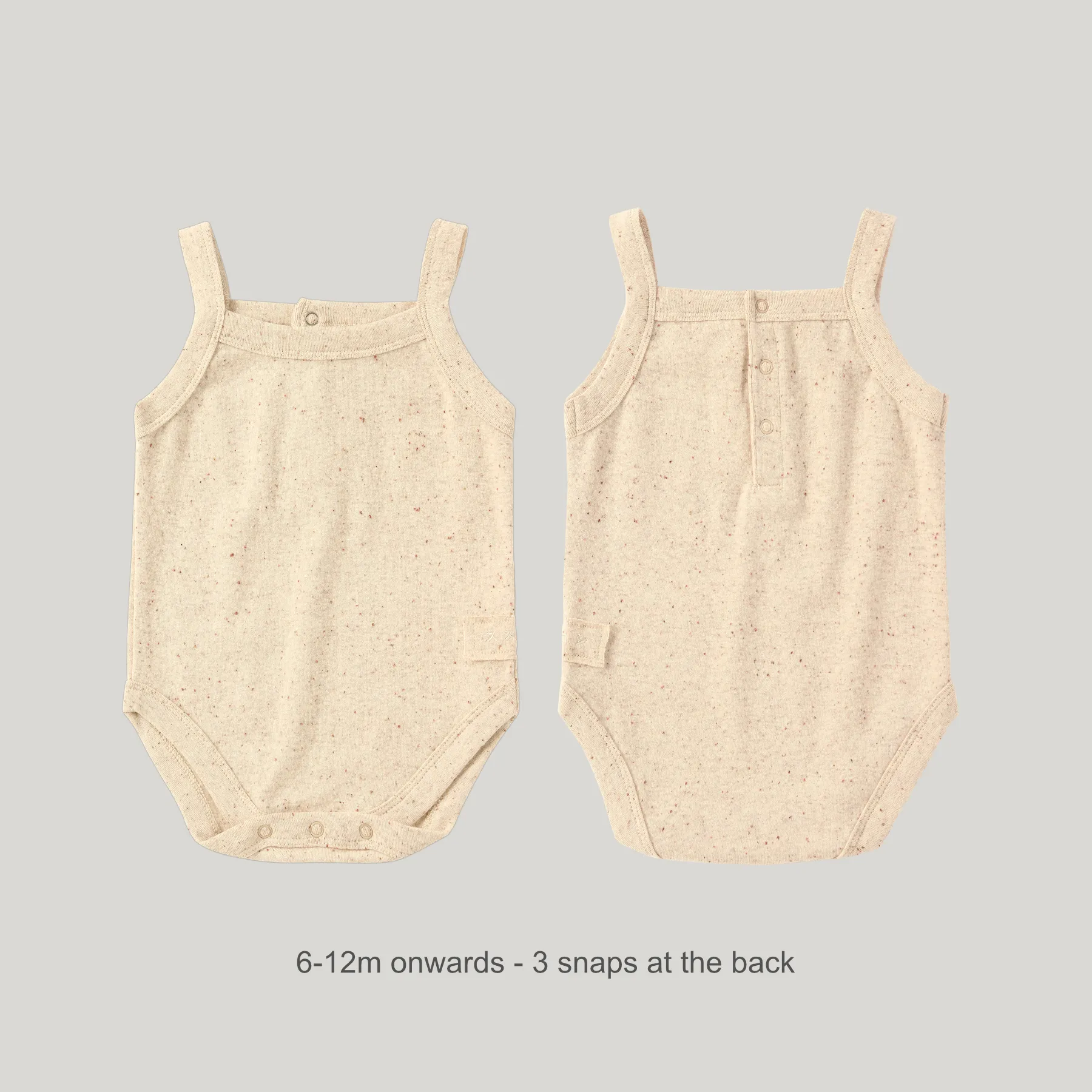 Susukoshi Romper | Beige Speckled