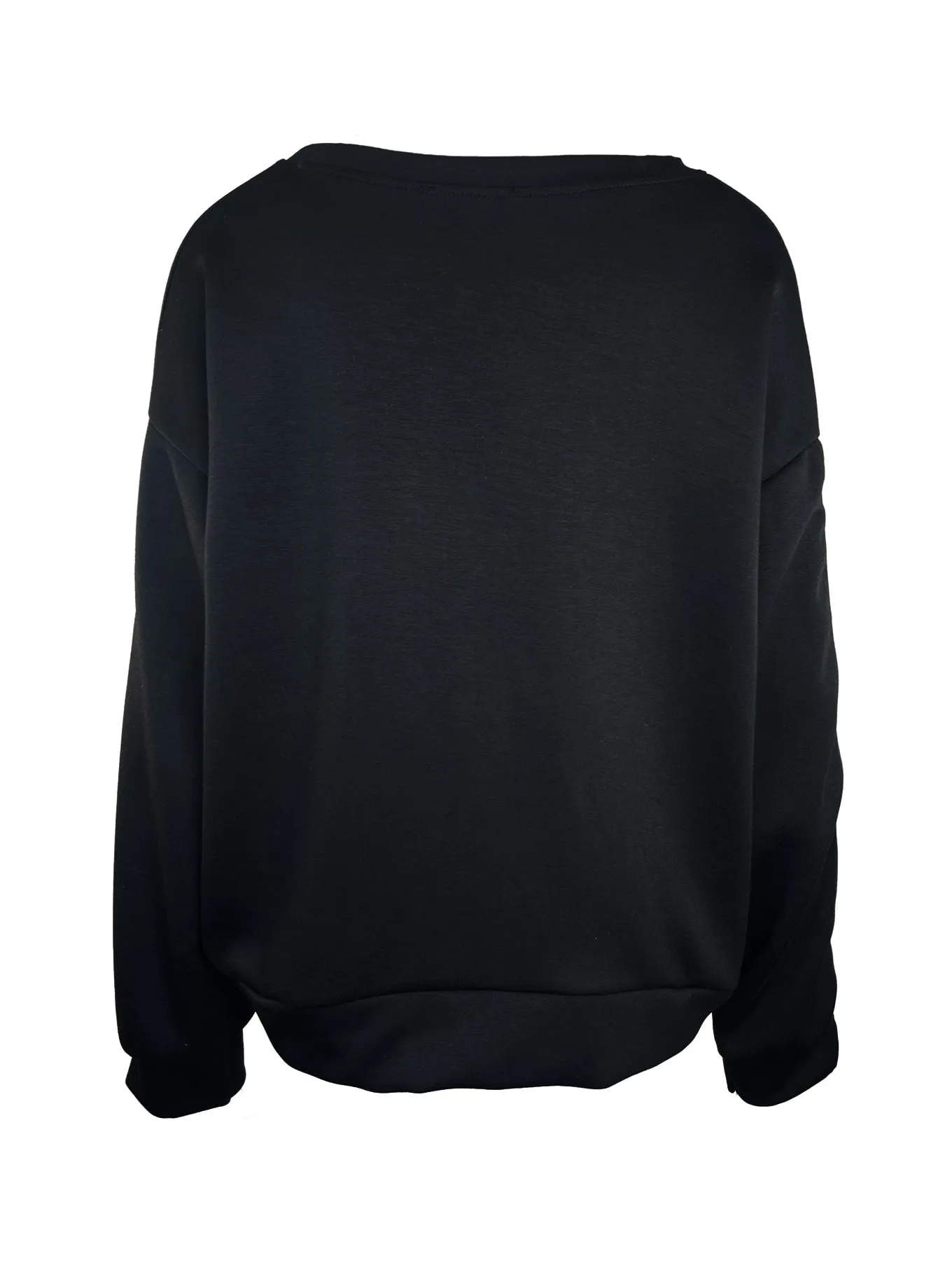 Sweatshirt Sportstreifen schwarz