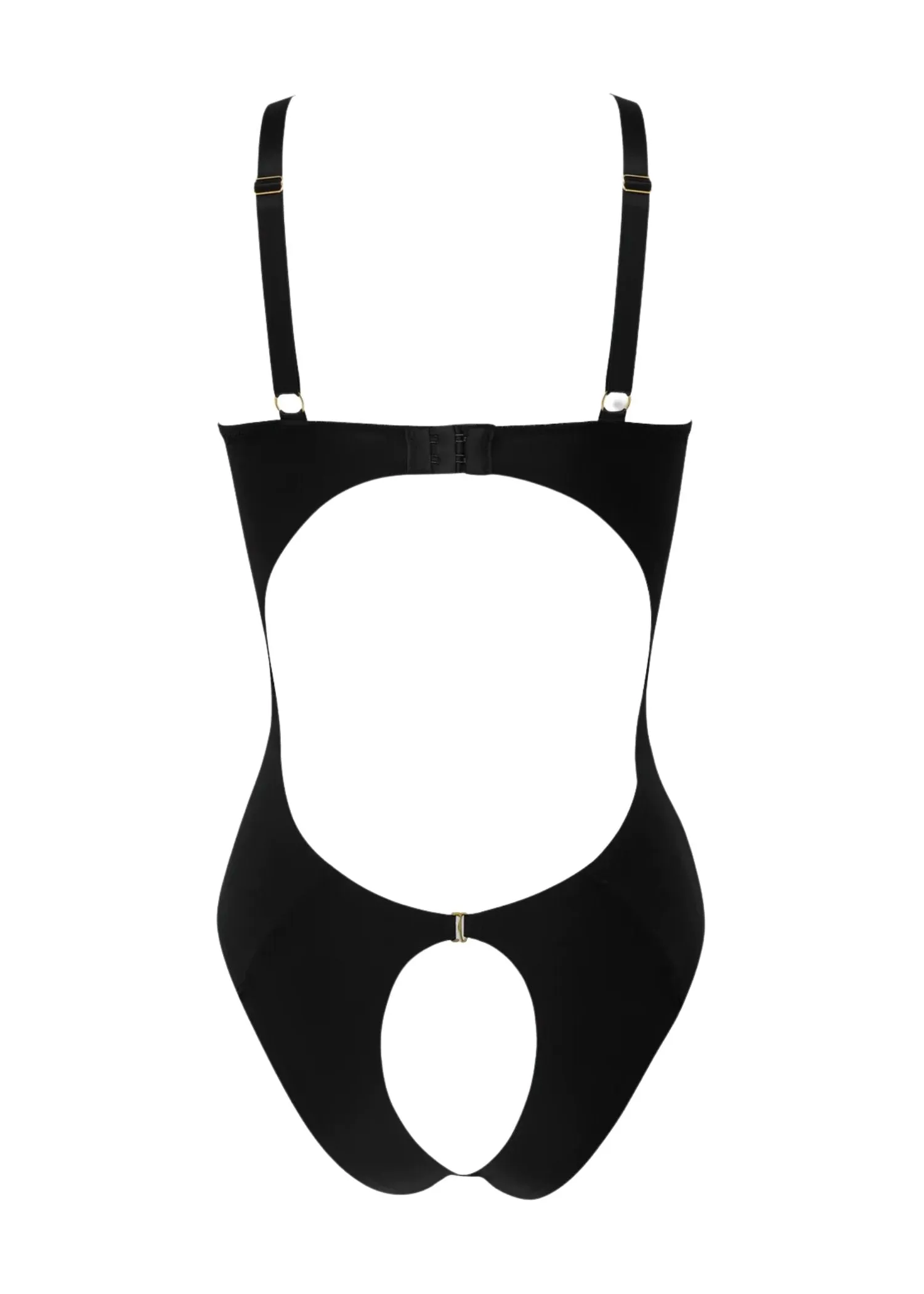 Tapage Nocturne Open Cup Bodysuit (Black)