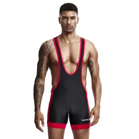 TAUWELL Men's Vest Wrestling Bodysuit Sports Workout Clothes