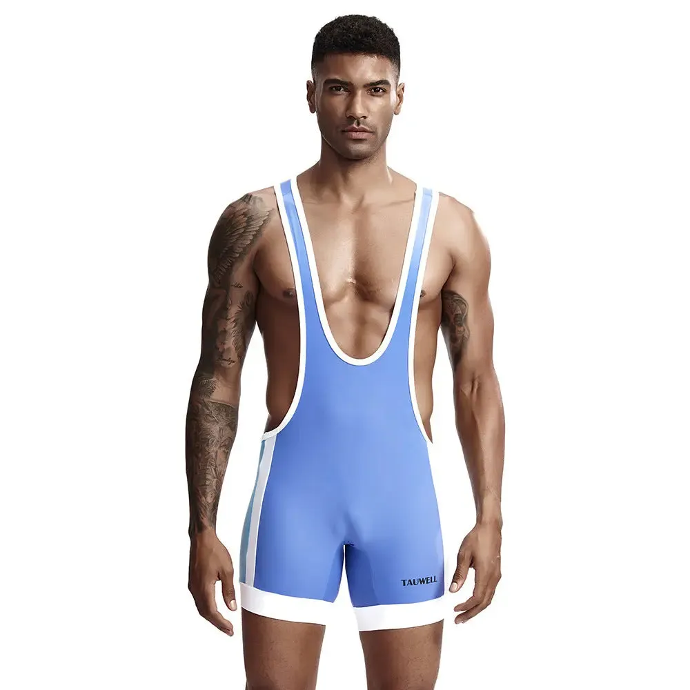 TAUWELL Men's Vest Wrestling Bodysuit Sports Workout Clothes