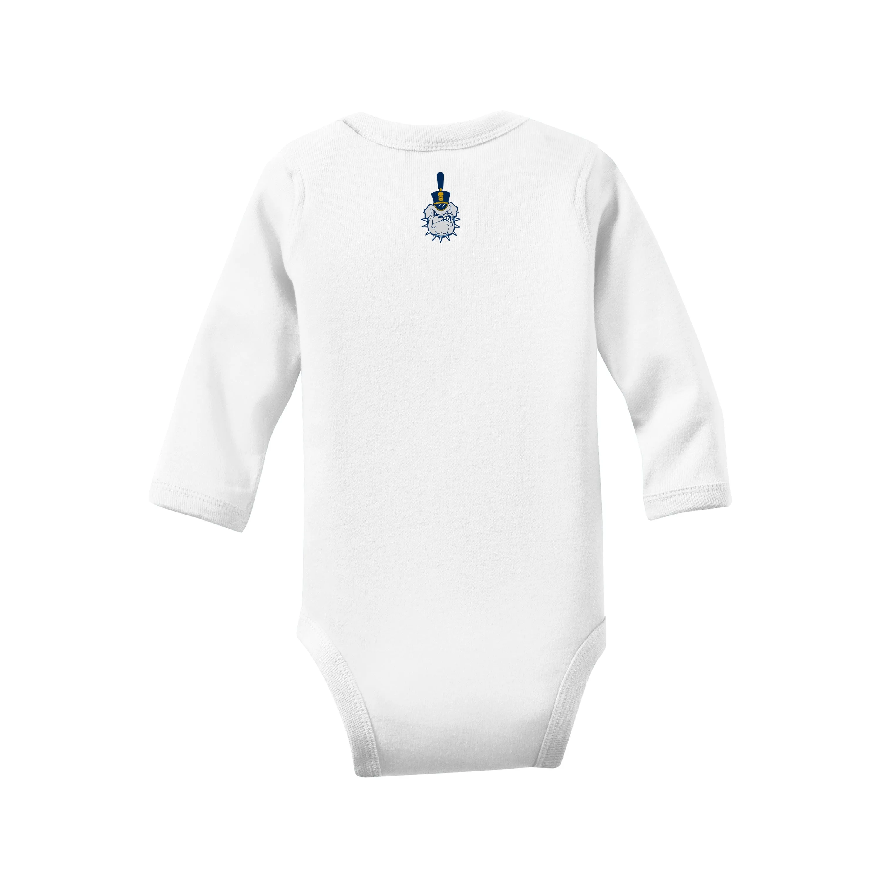 The Citadel, Baby Bulldog, Spike, Rabbit Skins™ Infant Long Sleeve Baby Rib Bodysuit