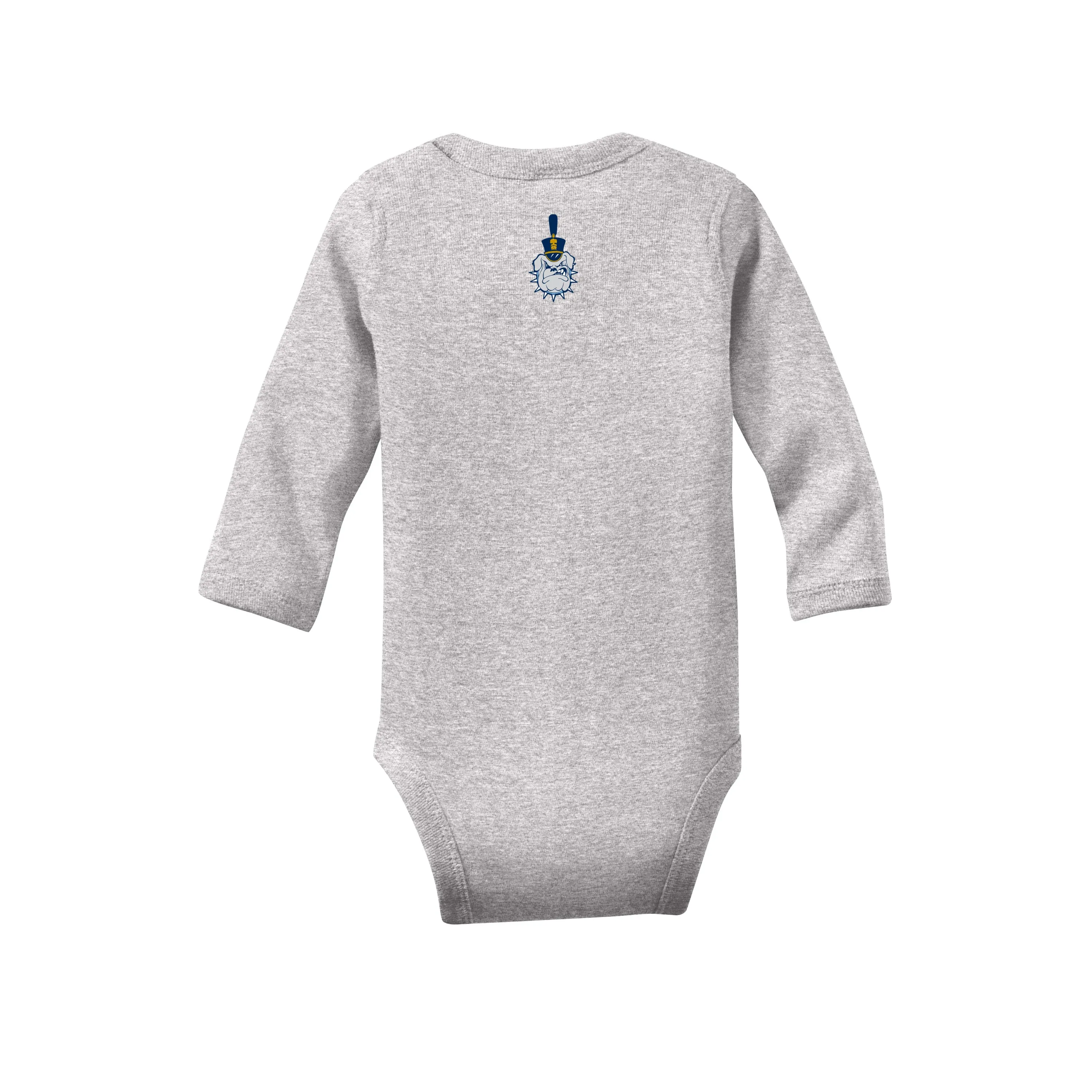 The Citadel, Baby Bulldog, Spike, Rabbit Skins™ Infant Long Sleeve Baby Rib Bodysuit