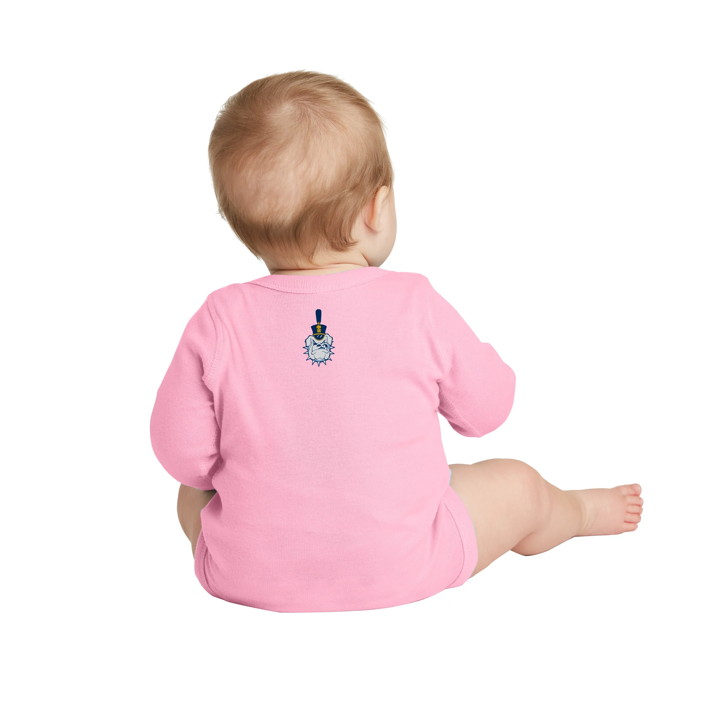 The Citadel, Baby Bulldog, Spike, Rabbit Skins™ Infant Long Sleeve Baby Rib Bodysuit