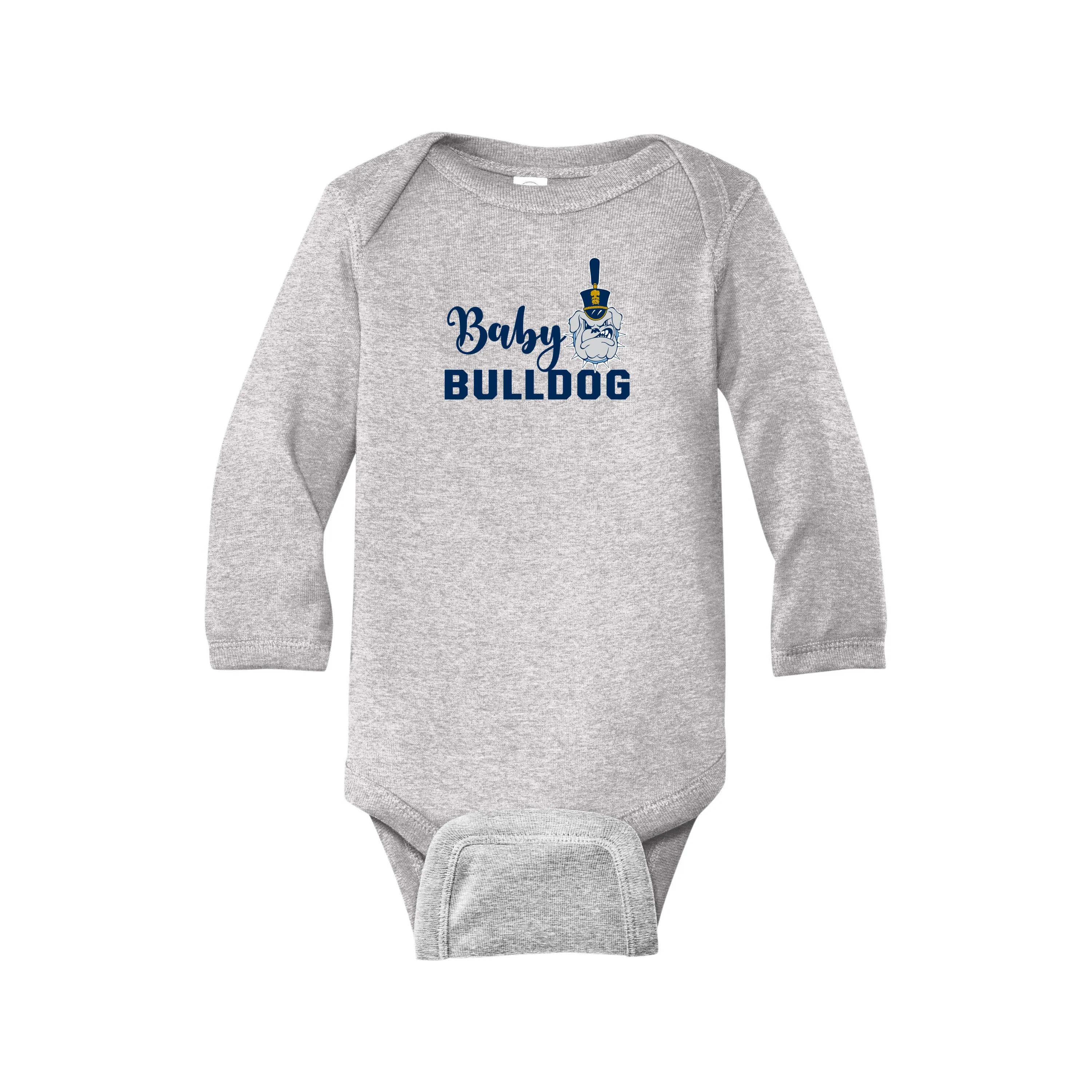 The Citadel, Baby Bulldog, Spike, Rabbit Skins™ Infant Long Sleeve Baby Rib Bodysuit