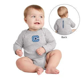 The Citadel, C logo, Rabbit Skins™ Infant Long Sleeve Baby Rib Bodysuit