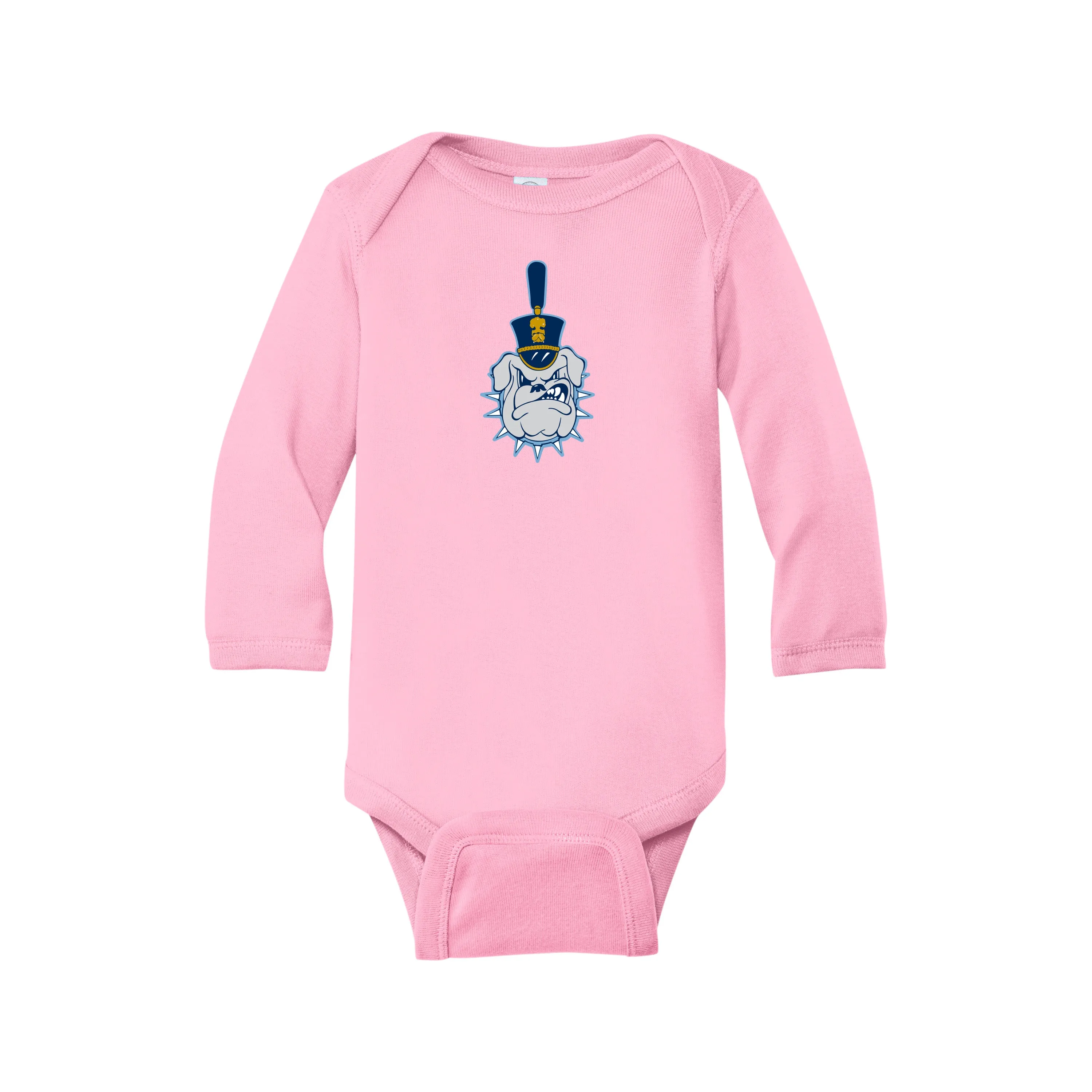 The Citadel Spike Logo, Rabbit Skins™ Infant Long Sleeve Baby Rib Bodysuit