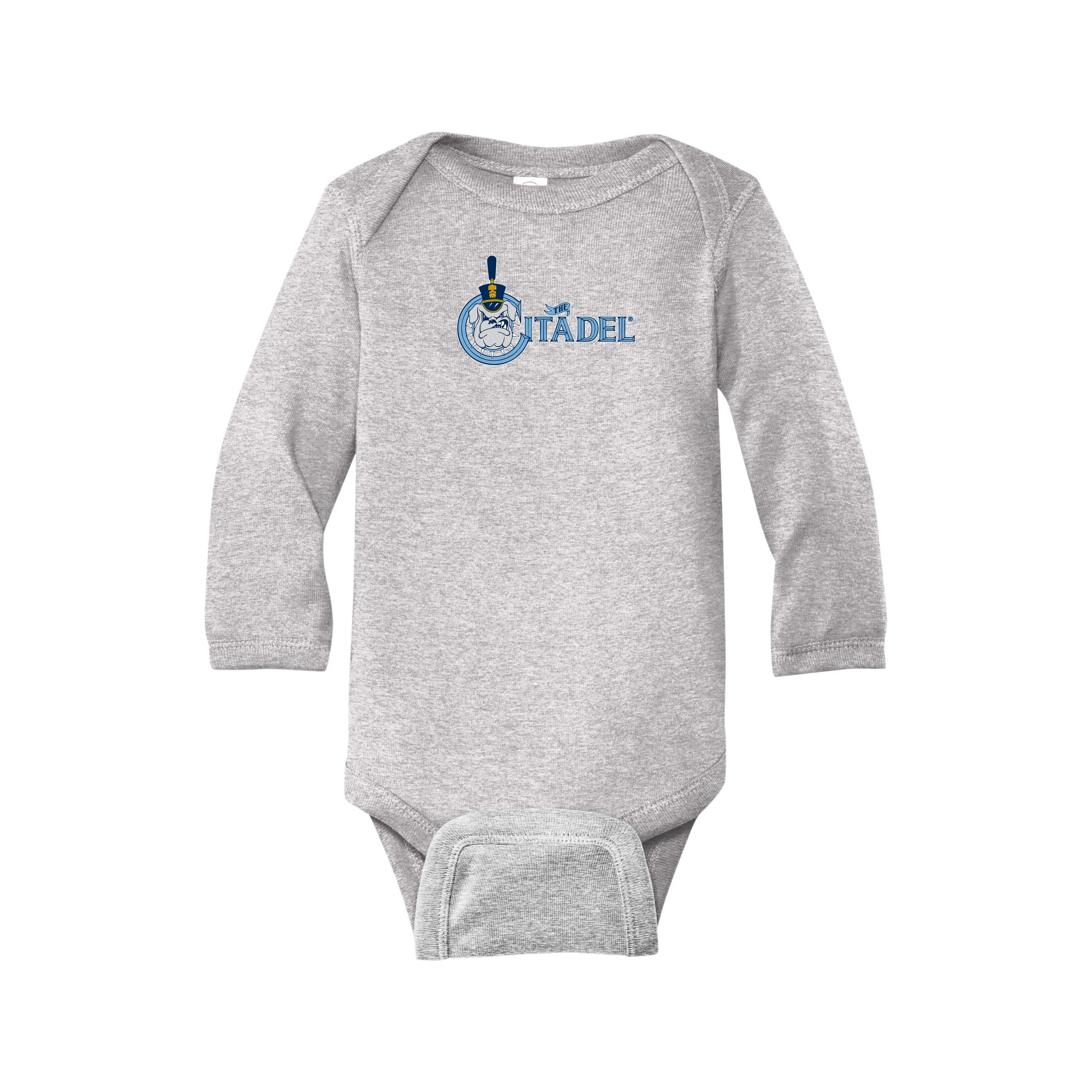 The Citadel, Spike, Rabbit Skins™ Infant Long Sleeve Baby Rib Bodysuit