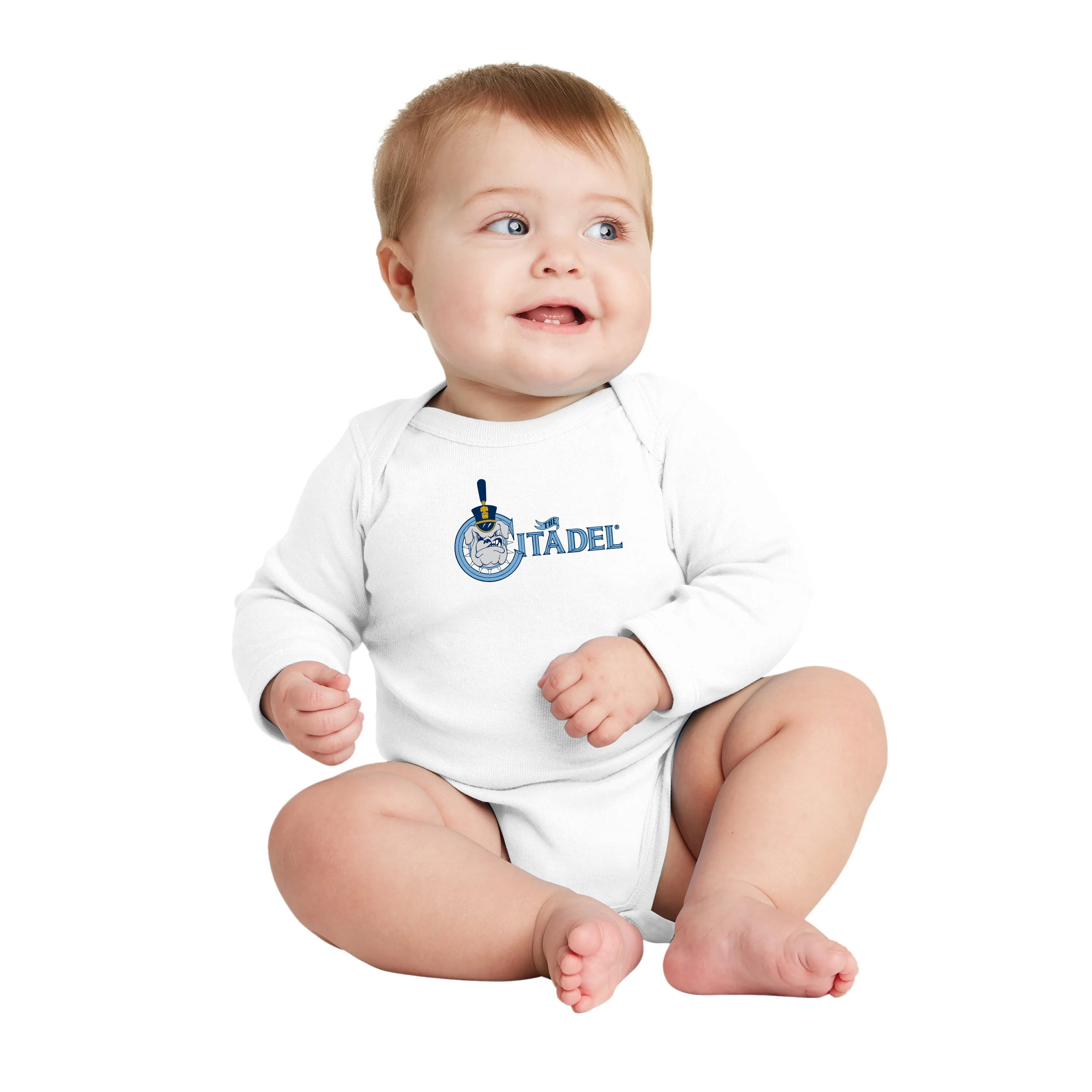 The Citadel, Spike, Rabbit Skins™ Infant Long Sleeve Baby Rib Bodysuit