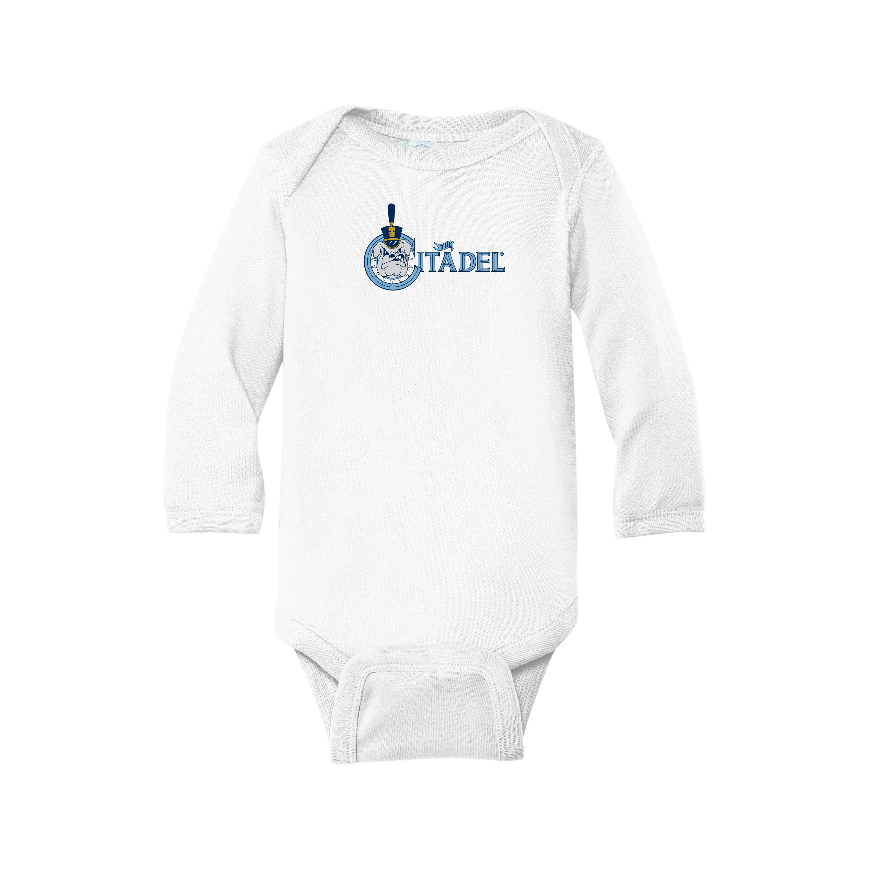 The Citadel, Spike, Rabbit Skins™ Infant Long Sleeve Baby Rib Bodysuit