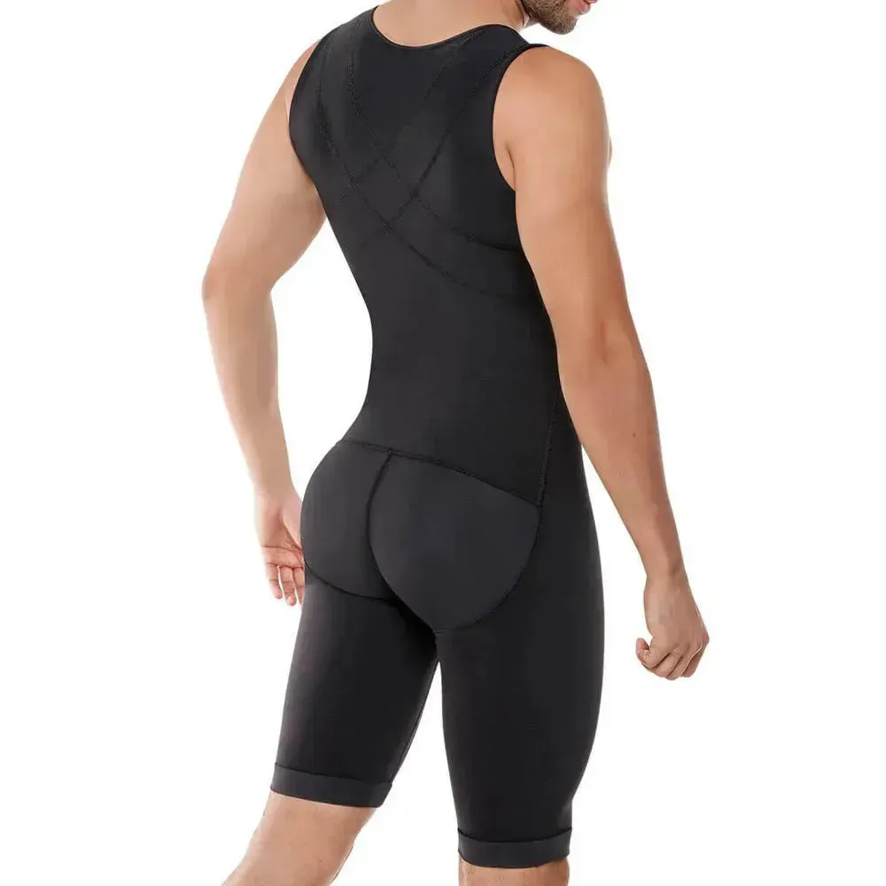 Thick Sleeveless Compressing Slimming Bodysuit shapewear for Men