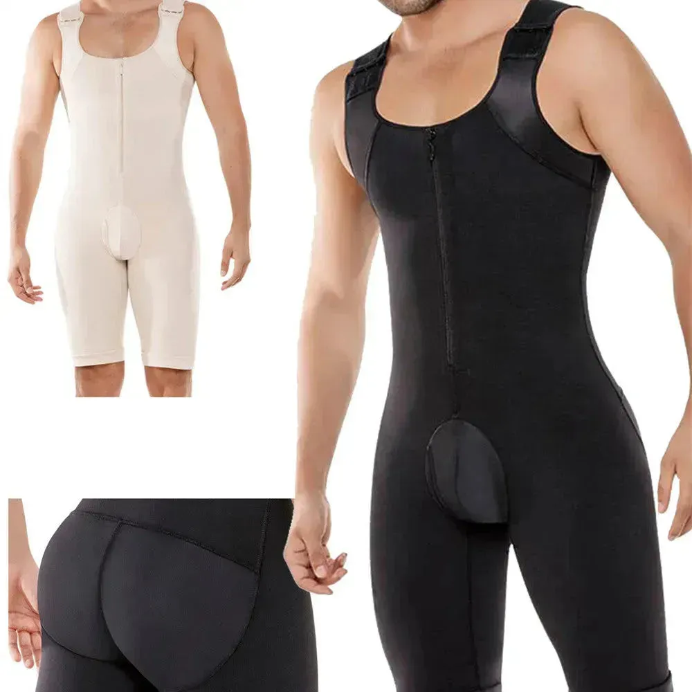 Thick Sleeveless Compressing Slimming Bodysuit shapewear for Men