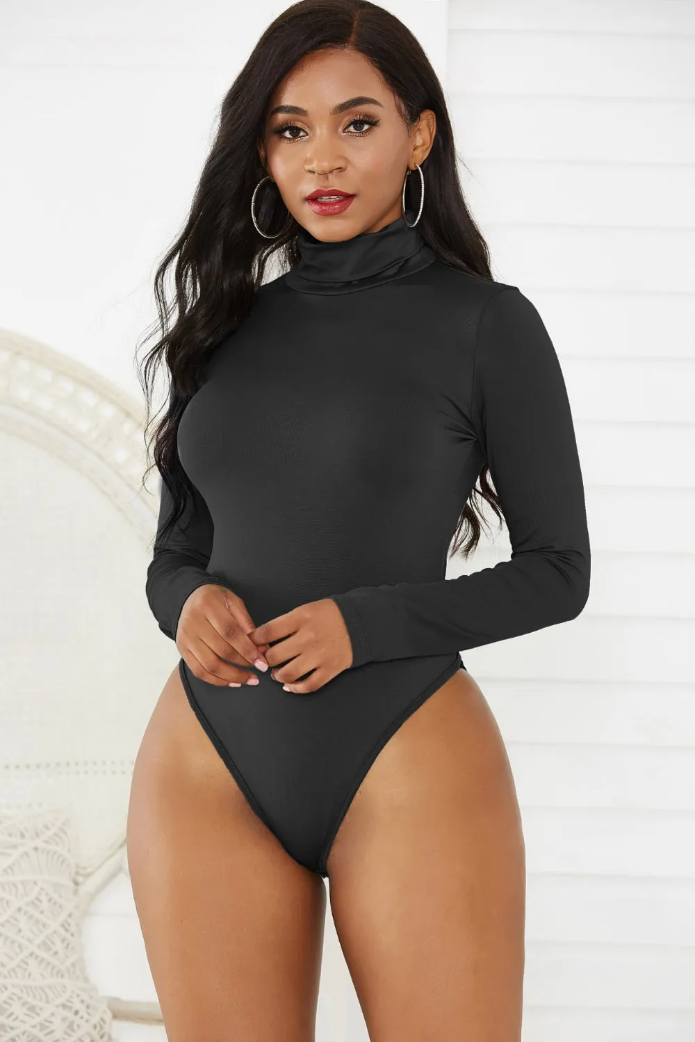 Turtleneck Long Sleeve Bodysuit