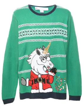 Unicorn Christmas Jumper - XL