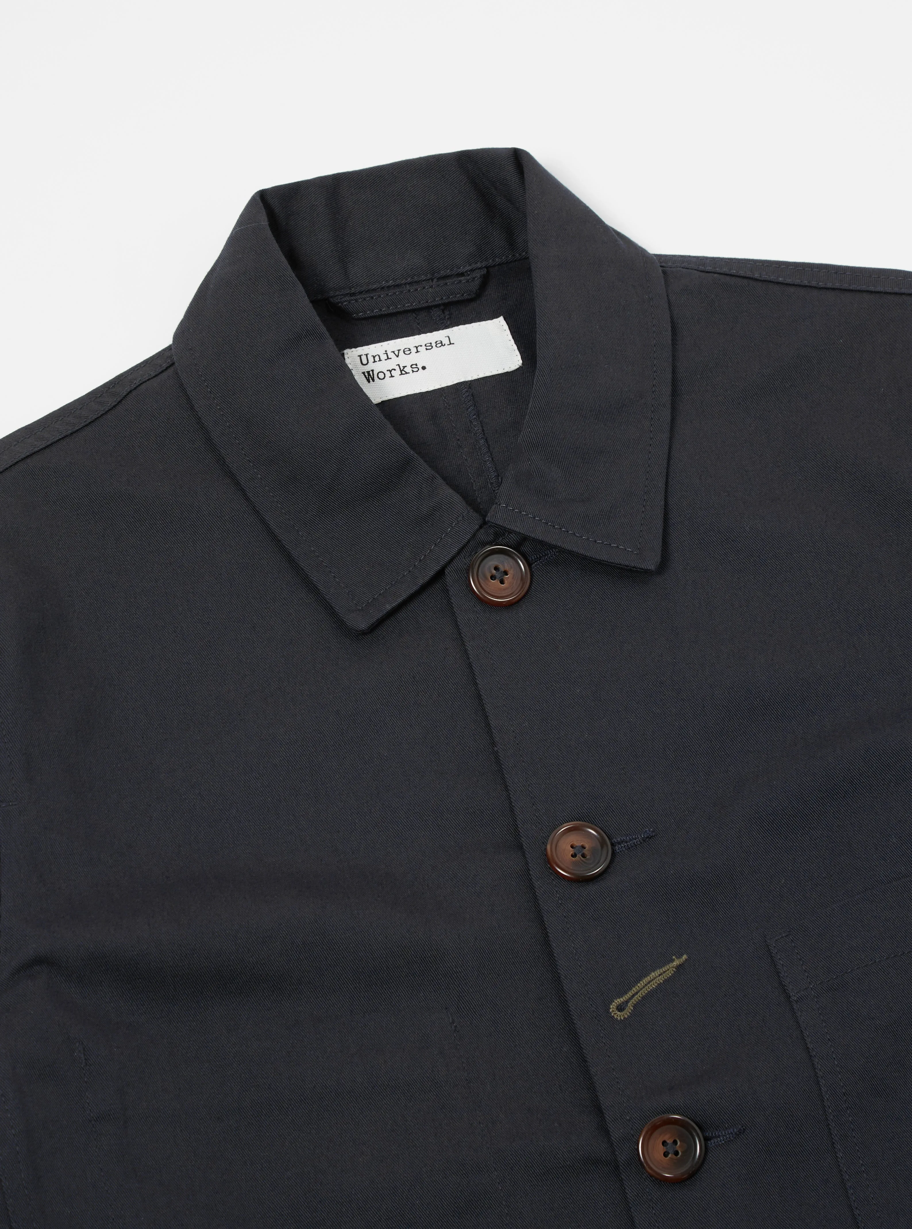 Universal Works Bakers Jacket in Black Twill