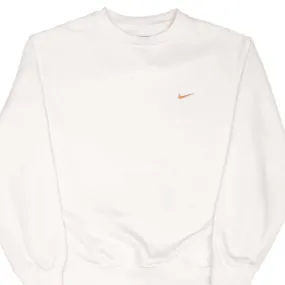 VINTAGE NIKE CLASSIC SWOOSH WHITE SWEATSHIRT 2000S SIZE MEDIUM