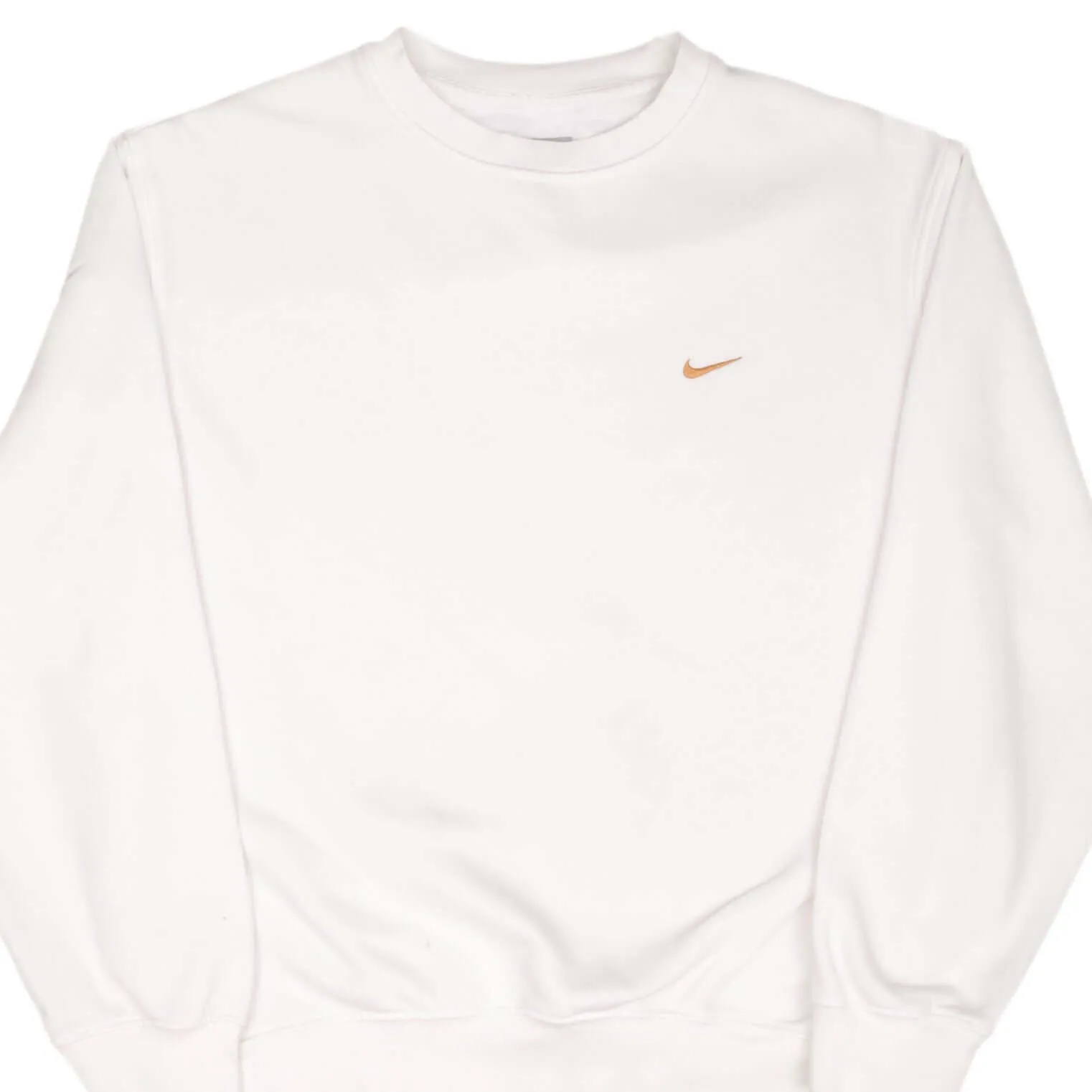 VINTAGE NIKE CLASSIC SWOOSH WHITE SWEATSHIRT 2000S SIZE MEDIUM