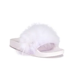 White Feather Flat Sliders