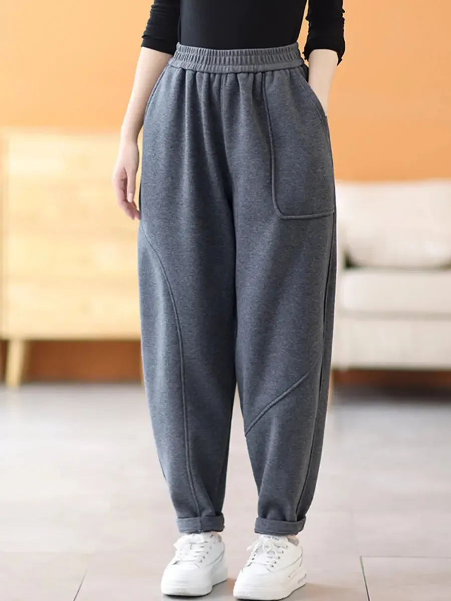 Women Fleece-lined Harem Pants