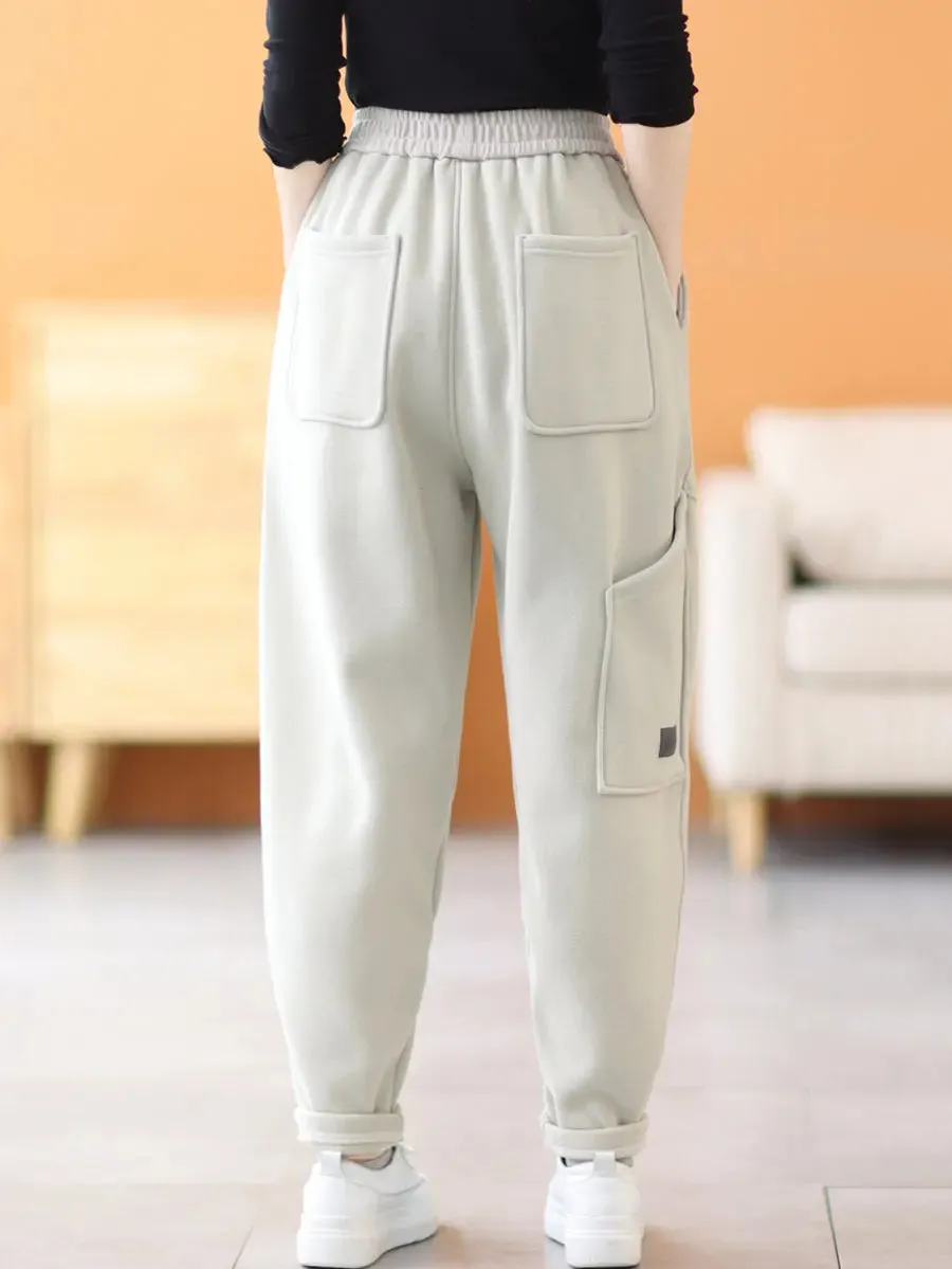 Women Fleece-lined Harem Pants