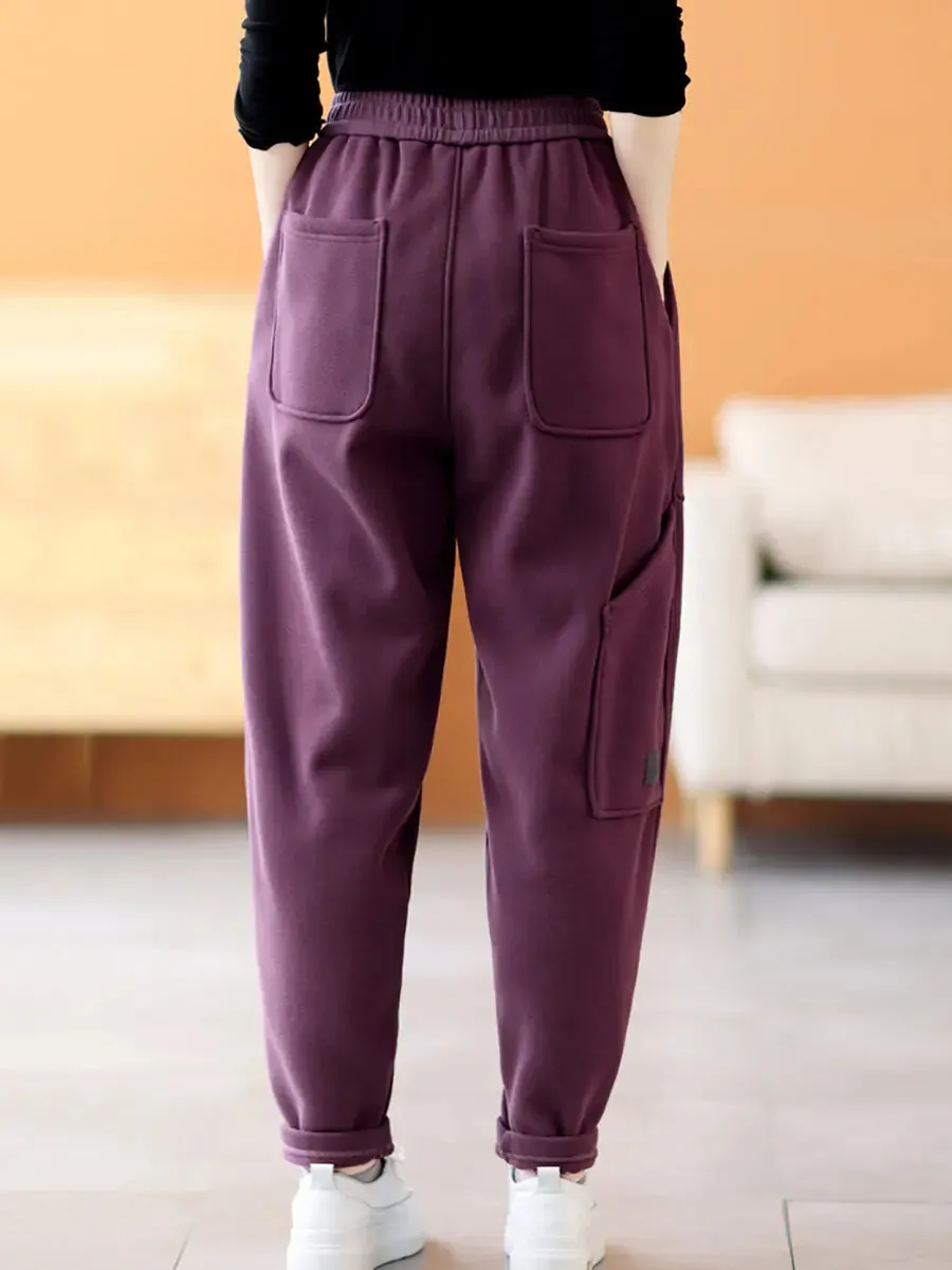 Women Fleece-lined Harem Pants