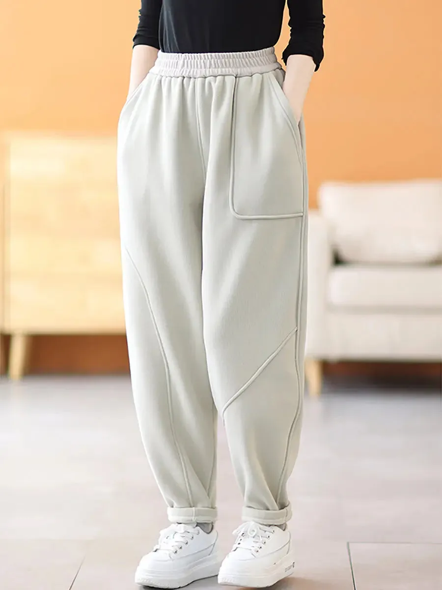 Women Fleece-lined Harem Pants