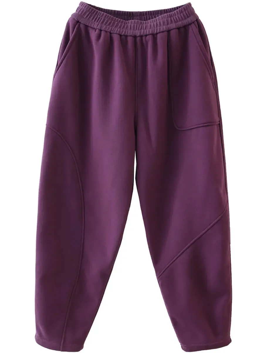 Women Fleece-lined Harem Pants