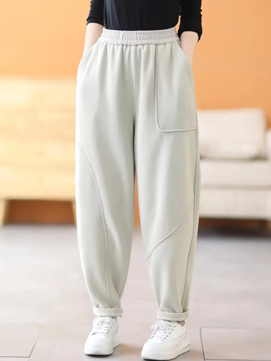 Women Fleece-lined Harem Pants