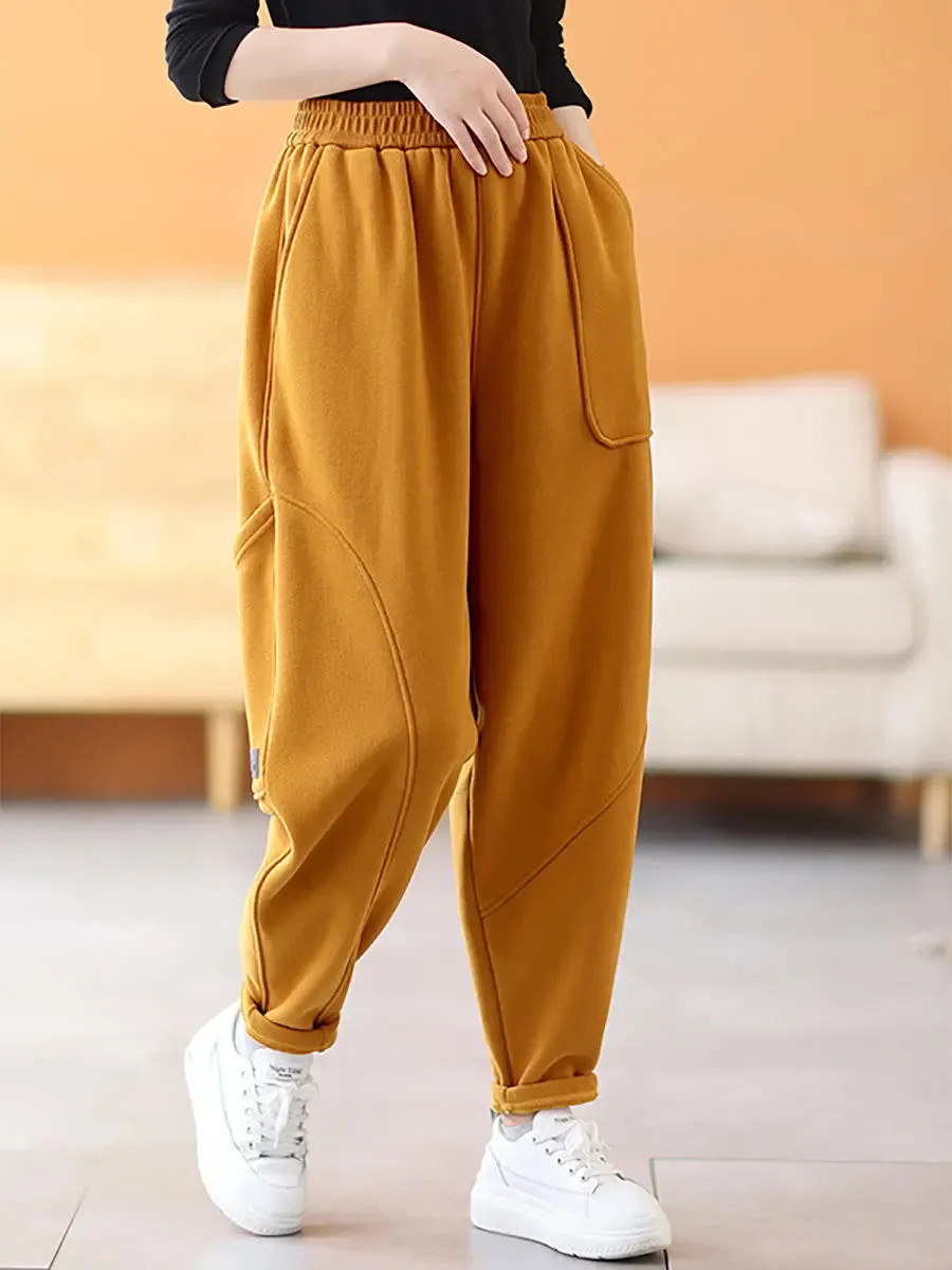 Women Fleece-lined Harem Pants