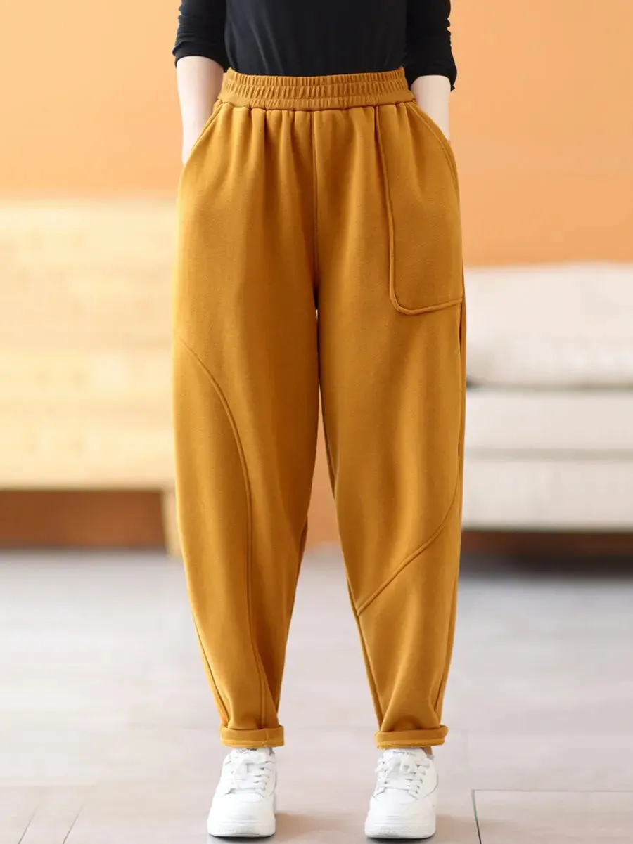 Women Fleece-lined Harem Pants