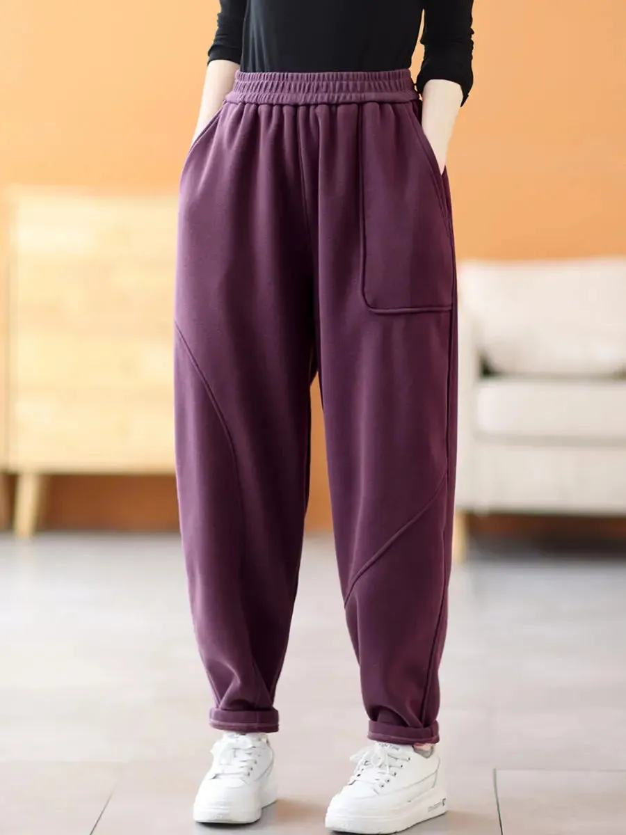 Women Fleece-lined Harem Pants