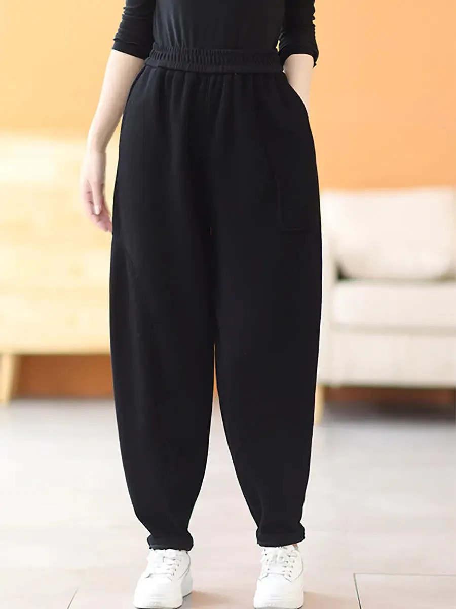 Women Fleece-lined Harem Pants