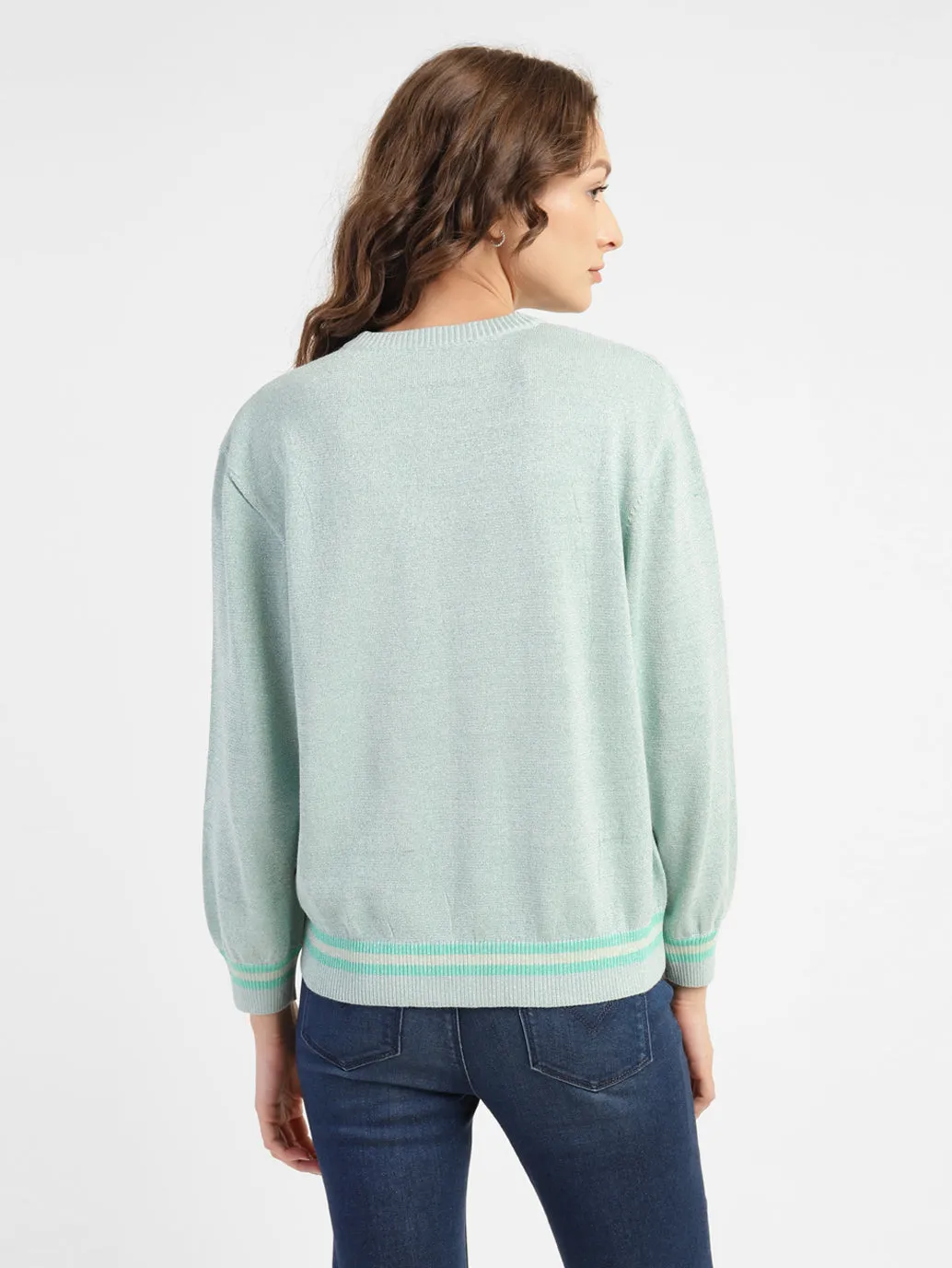 Women's Solid V Neck Sweater